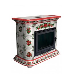 Каминная облицовка КимрПечь Прованс пристенная Маки